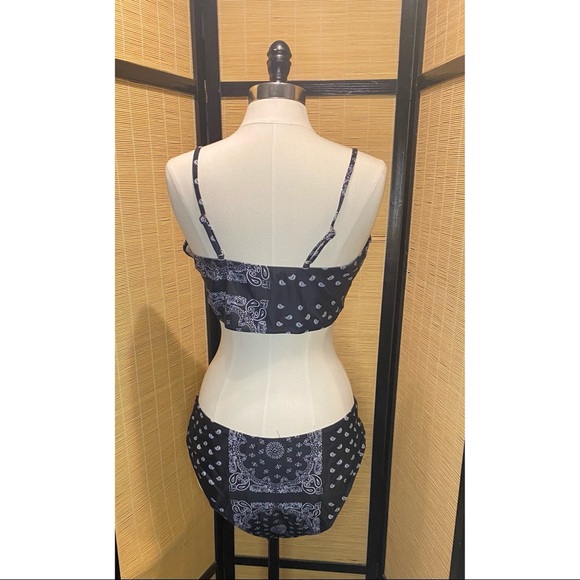 NWOT-SHEIN 3X PLUS Paisley Print Knot Bikini Swimsuit - Picture 3 of 6